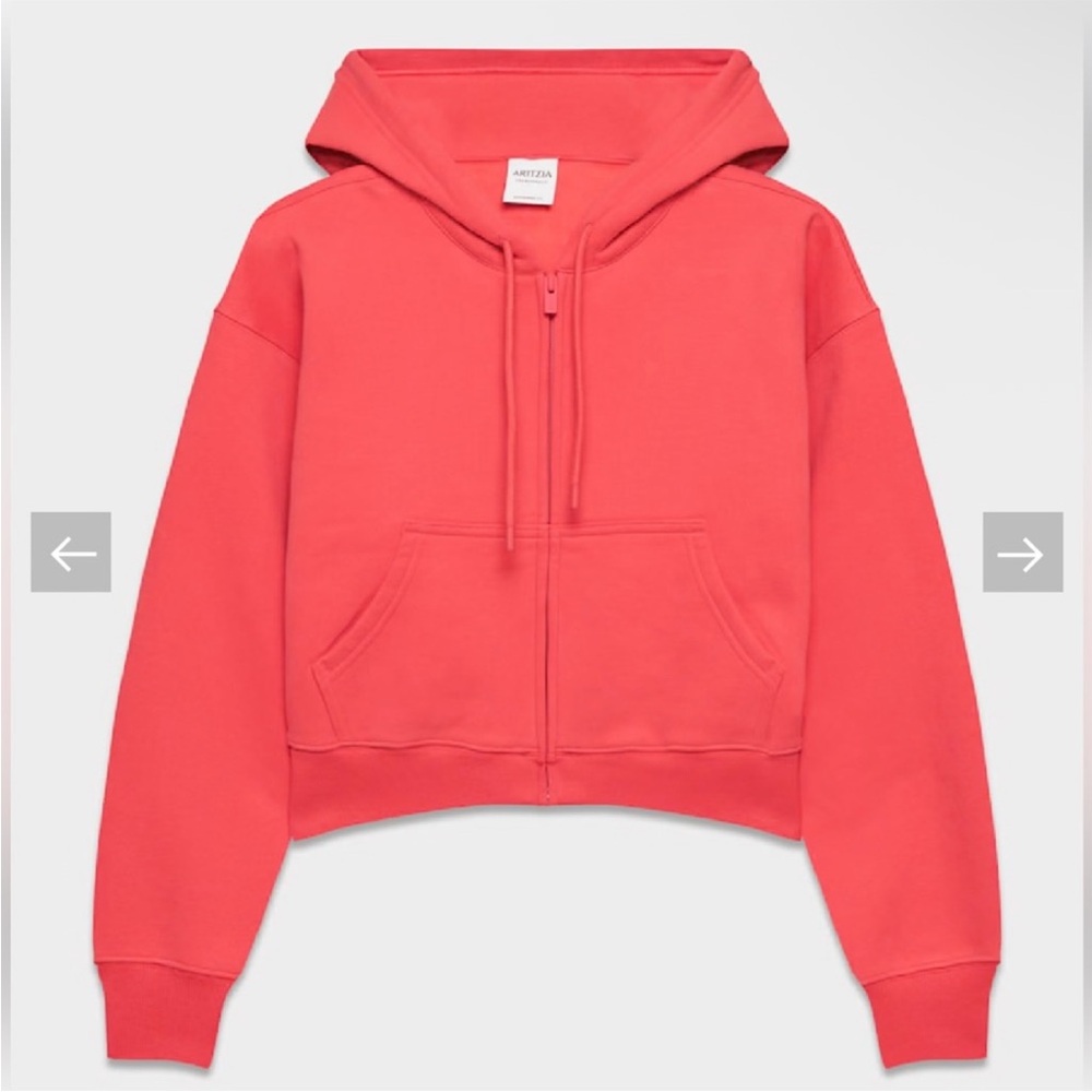 Aritzia red zip up small